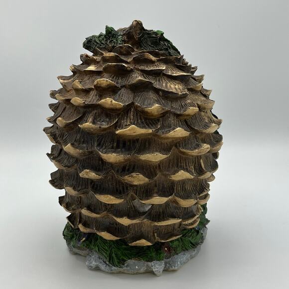 HearthSong Fantastical Resin Fairy Village Pinecone House 9" w/ 4 Fairy Figures - Picture 5 of 11